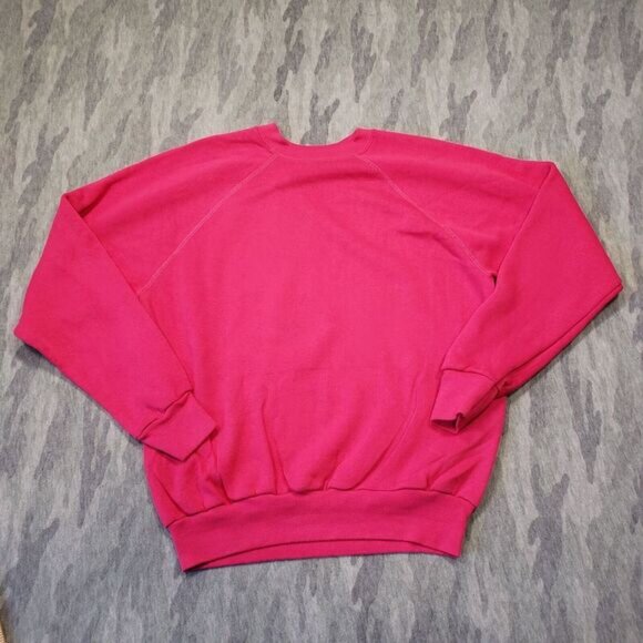 Vintage Tultex Sweatshirt Womens Large Pink Not Fat‎ Fluffly Bunny Print USA - Picture 9 of 13